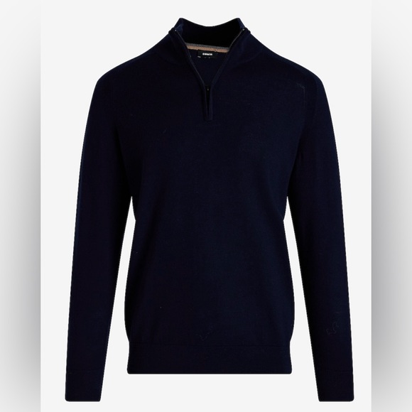 Express | Merino Wool Sweater | Mens | Large | Navy Blue - Picture 2 of 3